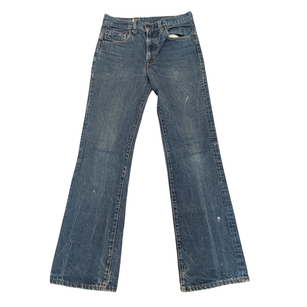 Vintage 80s Levi's 517 Boot Cut Jean Made in USA 30x32 Paint Splatter Distressed